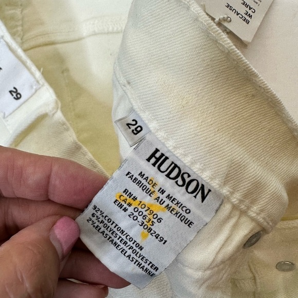 Hudson Nico Midrise Super Skinny Ankle Jean in White - Picture 8 of 11